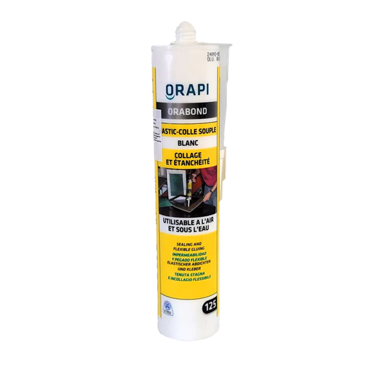 ORAPI Orabond 125 Tehokas elastinen liima- ja tiivistemassa ammattikäyttöön valkoinen 290 ML